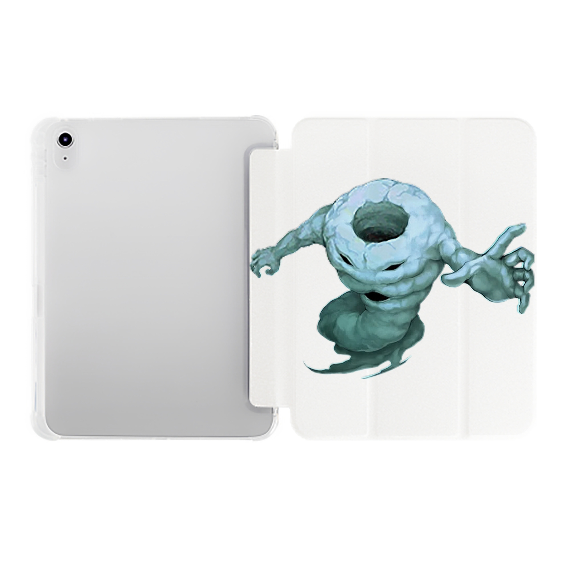 （画像用） 遊☆戯☆王 Yu-Gi-Oh! IPad ケース ペン収納付き 三つ折りスタンド PUレザー×シリコン 対応機種9.5/10.5/10.9インチ